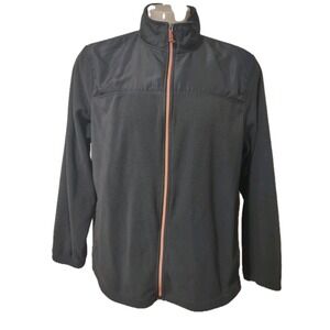 Starter Fleece Jacket Men's XL Size (46-48) Charcoal Pockets Mock Neck  Full Zip